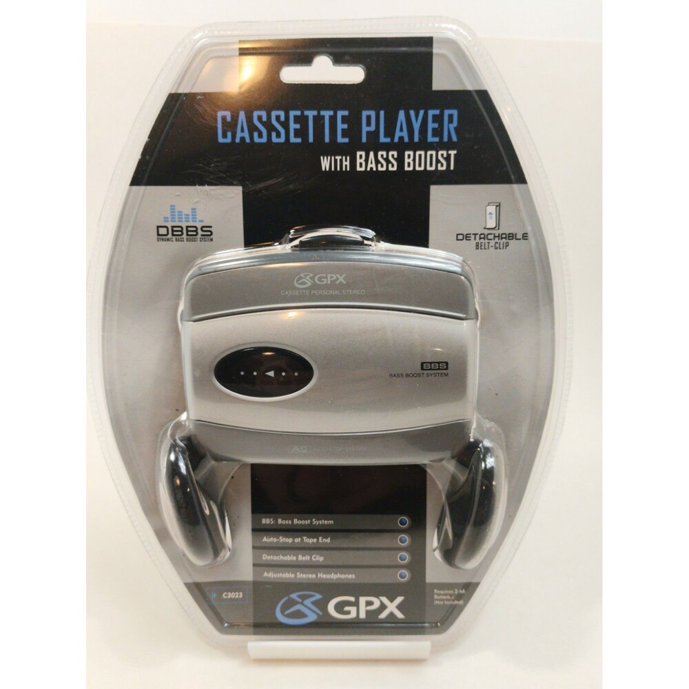 GPX Cassette Player w/Bass Boost C3023